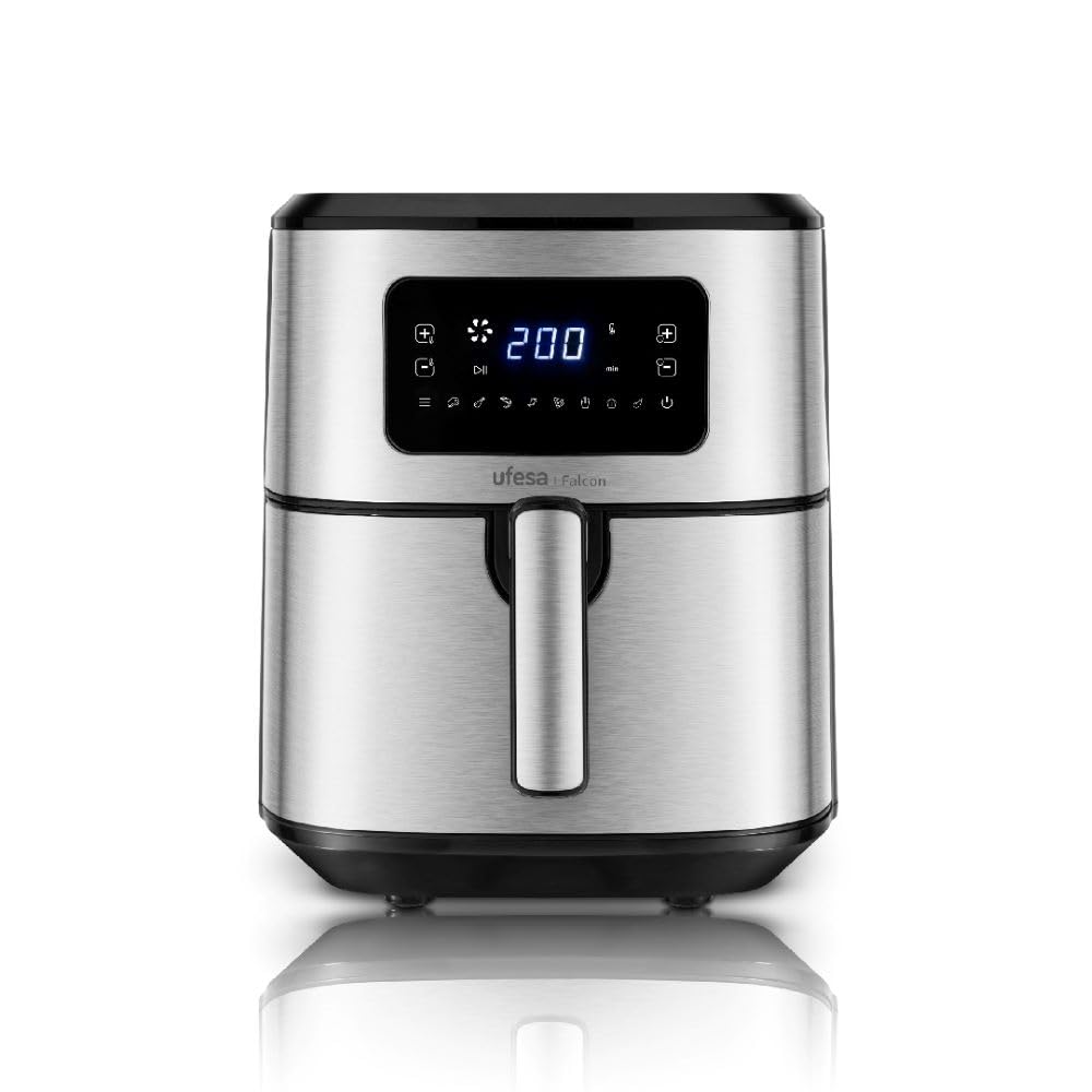Ufesa Falcon Friteuse Heissluftfritteuse 6,5L, Edelstahl, Air Pulse Technologie, 8 Programme, 1700W,