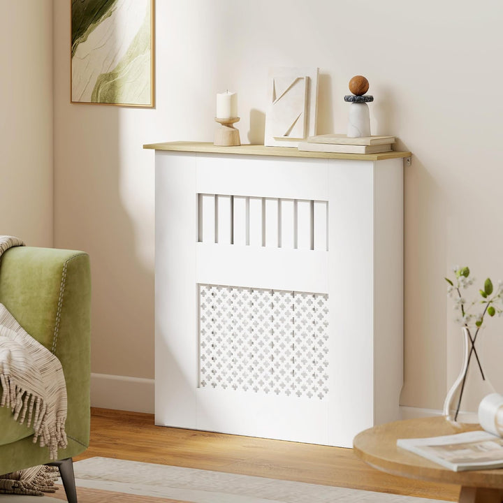 HOMCOM Moderne Holz-Heizkörperabdeckung 78x19x81cm weiss