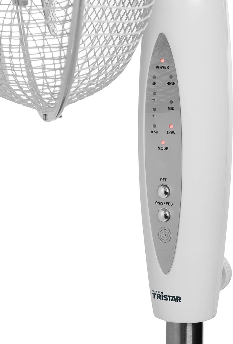 Tristar VE-5898 Standventilator – 40 cm – Fernbedienung – Timer- Weiss, VE-5898