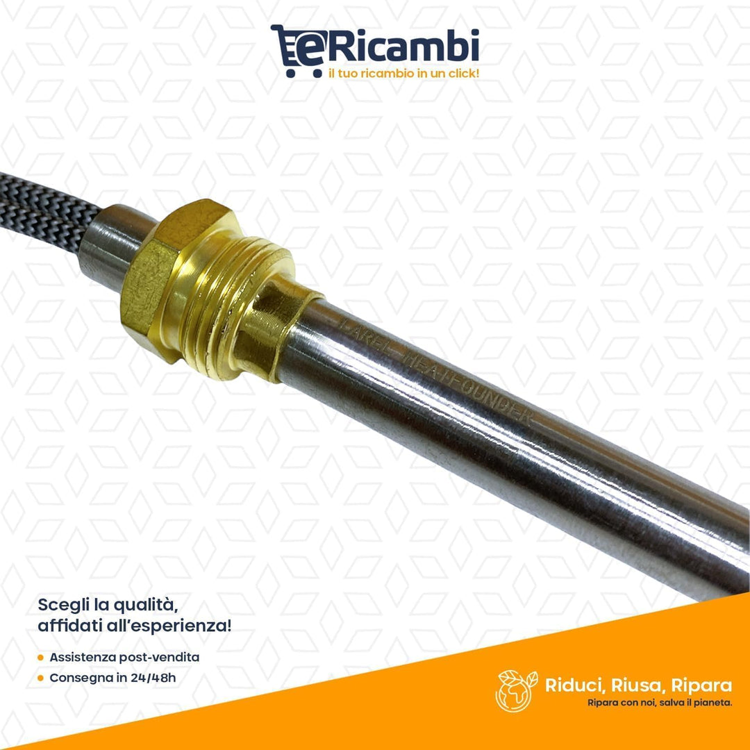 Ricambi Pellet | Zündkerze für Pelletofen | Gewindeanschluss 3/8" GAS | Durchmesser 9,9 mm 280 W Ges