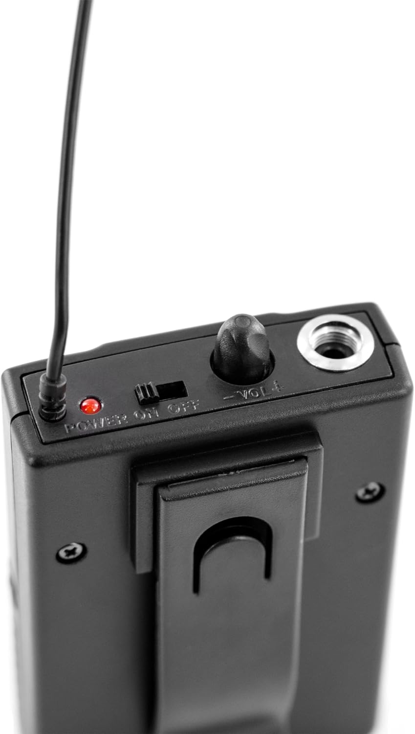 BoomTone DJ-Headset, kabellos, UHF Headset, feste Frequenz 682,2 MHz, Schwarz, kompatibel mit BoomTo