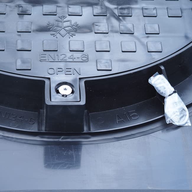 Varile 1000mm XL Quadratische Schachtabdeckung aus Kunststoff DN600 - DN1200, Schachtdeckel (100x100