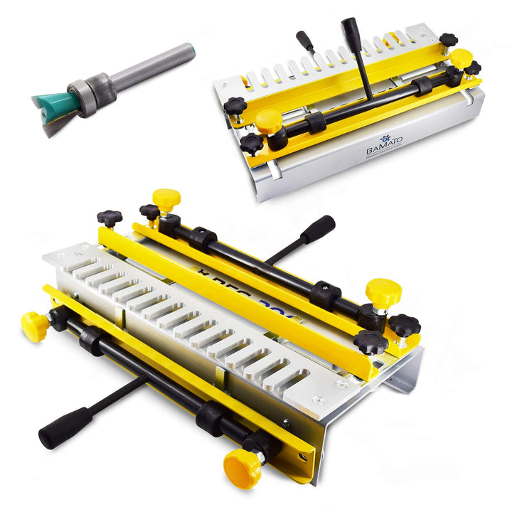 BAMATO Zinkenfrässchablone 300mm / BFS-300 inkl. 1x Fräser und ½“ Schablone