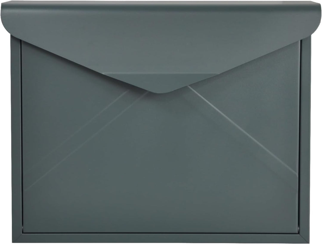ALSTEN TECH Designer Briefkasten Wandbriefkasten Postkasten ohne Zeitungsrolle Zeitungsfach Anthrazi