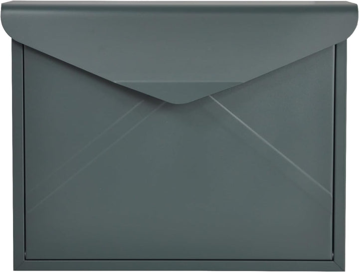 ALSTEN TECH Designer Briefkasten Wandbriefkasten Postkasten ohne Zeitungsrolle Zeitungsfach Anthrazi