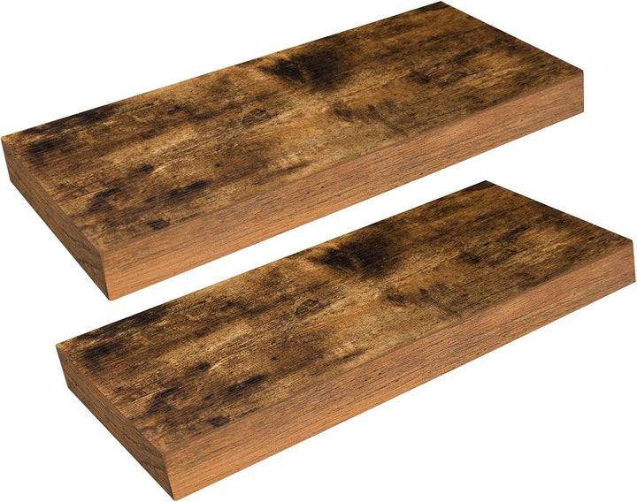 HOOBRO Wandregal, Schweberegal 2er-Set, stabile Wandboards, 40 x 20 x 3,8 cm Hängeregale, mit unsich