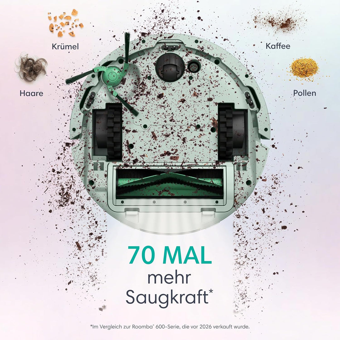 iRobot Roomba® Mini Saug- & Wischroboter + AutoEmpty™ Dock, Minze, Minze