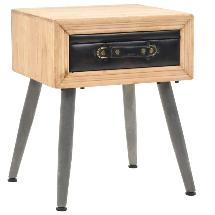 Tidyard Vintage Nachttisch mit 1 Schubladen Nachttisch-Lagereinheit aus Massives Tannenholz + MDF +