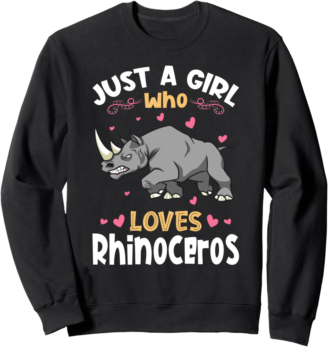 Just a Girl who Loves Rhinoceros Sweatshirt