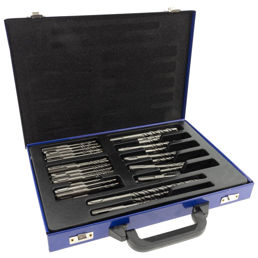 Toolchest SDS Steinbohrer Set 4-12 mm im Metallkoffer | Alle gängigen Grössen von 4 x 110 mm über 10