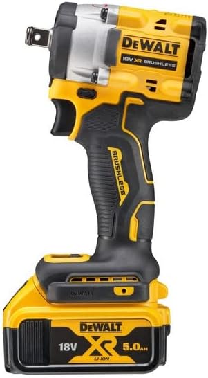 DeWalt Impacto sin escobillas XR 18V 1/2" 406Nm con anillo de retención 2 baterías Li-Ion 5Ah y male