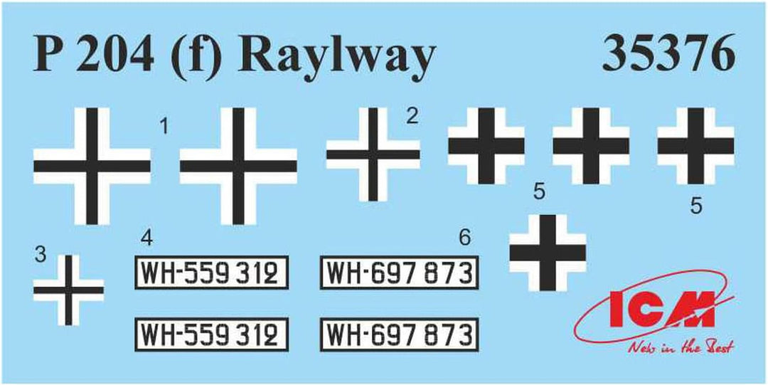 ICM 35376 Modellbausatz Panzerspähwagen P204(f) Railway WWII German Armoured Vehicle, Schwarz