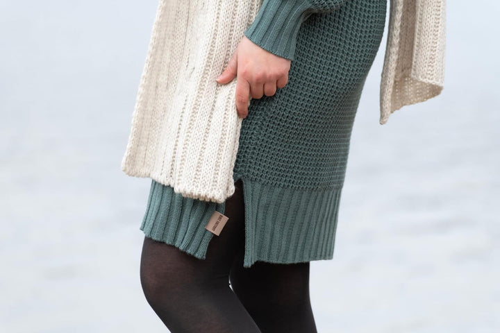 KNIT FACTORY - Robin Strickkleid, Anthrazit