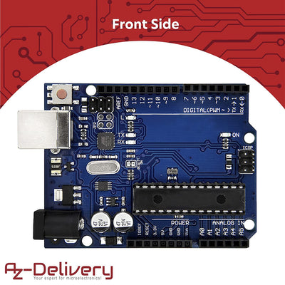 AZDelivery 3 x AZ-ATmega328DIP-Board Mikrocontroller Board ATmega16U2 8-bit Entwicklerboard mit Haup