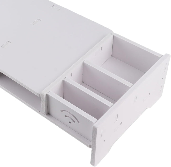 Greensen Monitorständer mit Schublade, Bildschirmständer Schreibtisch Organizer Holz Kunststoff Verb