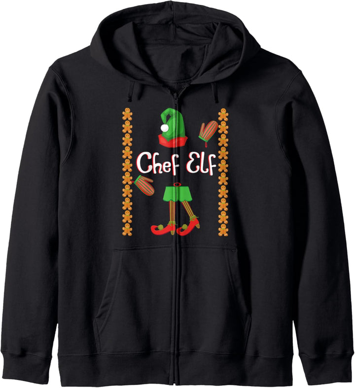 Chef Elf Christmas - Chefkoch Elf Weihnachten Kapuzenjacke