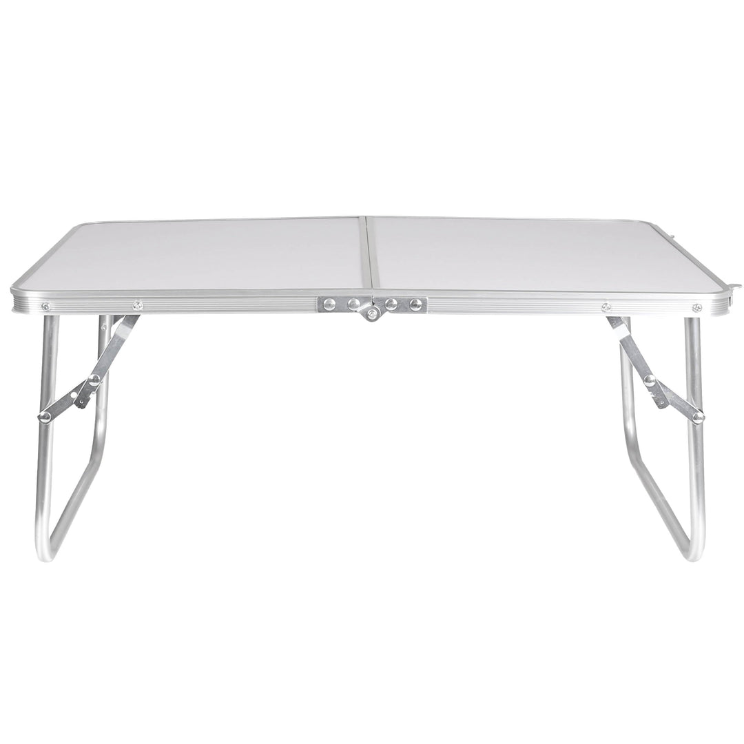 Klappbarer Reisetisch, tragbarer Campingtisch, 60×40×26,5 cm (Weiss), Weiss