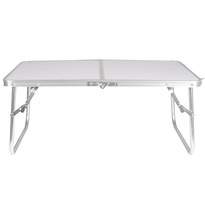 Klappbarer Reisetisch, tragbarer Campingtisch, 60×40×26,5 cm (Weiss), Weiss