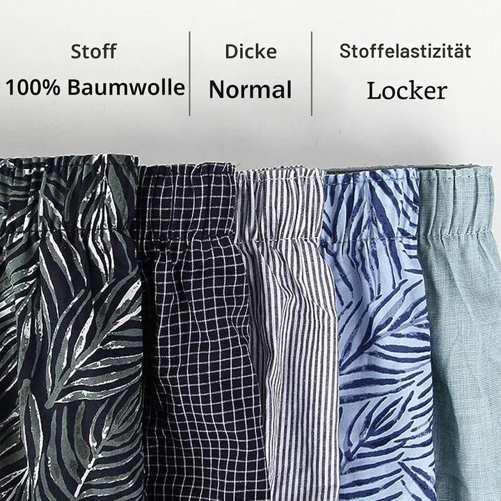 5Mayi Mens Boxers Shorts Multipack Woven Mens Underwear Pack Cotton Plaid Men&