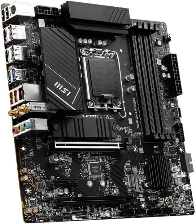 MSI PRO B760M-A WiFi DDR4 ProSeries Motherboard (unterstützt Intel Prozessoren der 12. / 13. Generat