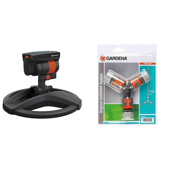 Gardena Viereckregner AquaZoom compact: Regner zur Bewässerung von Nutzflächen von 9-216 m² & Abzwei