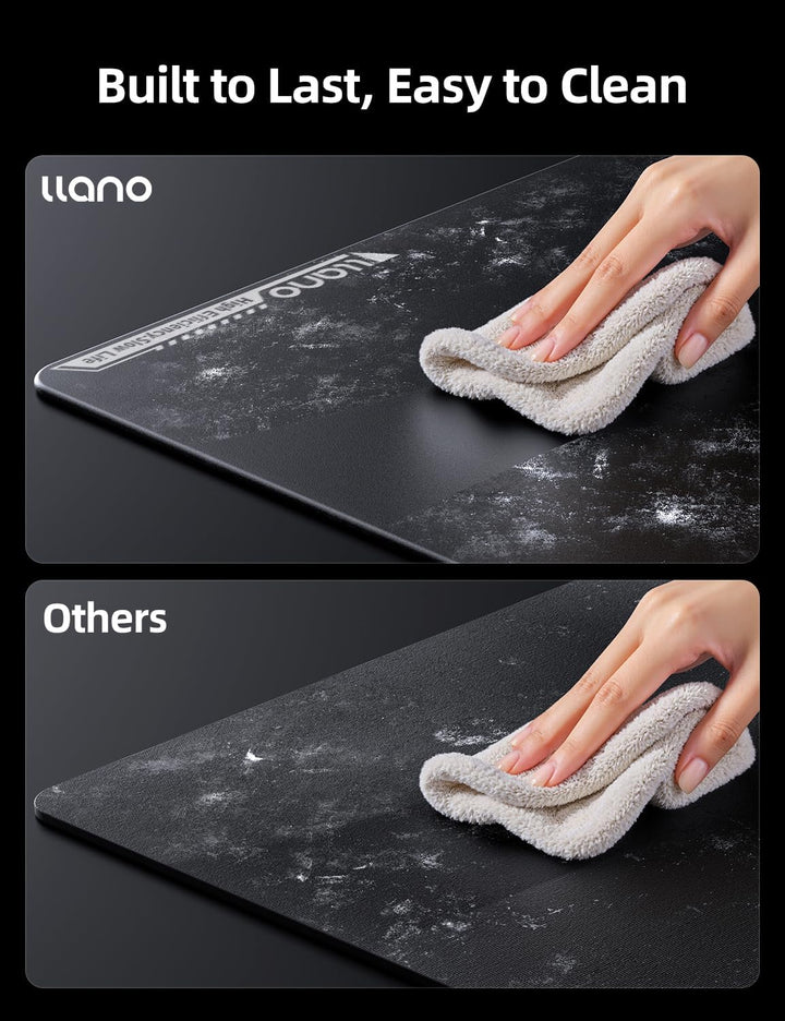 llano Professionelles Glas Mauspad [Unglaubliche 0,8μ Präzision ] Gaming-Mauspad 0,8μ hochpräziser O