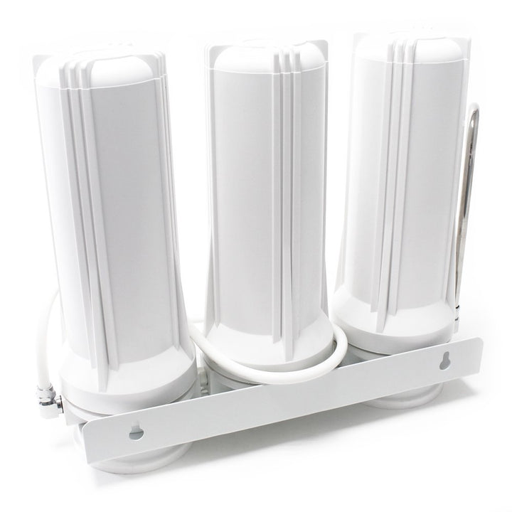 TR203 3-stufiger Counter Top Wasserfilter 5µ Feinfilter Filter 5µ Aktivkohle Blockfilter & Granulat
