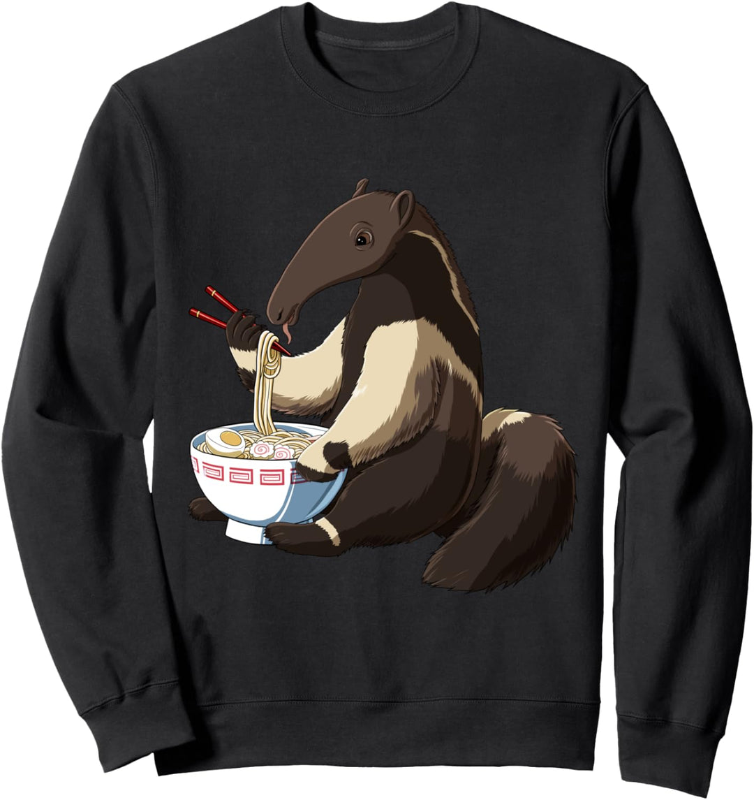 Lustiges japanischer Anime Ramen Ameisenbär Sweatshirt
