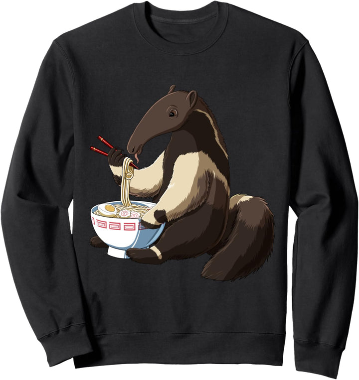 Lustiges japanischer Anime Ramen Ameisenbär Sweatshirt