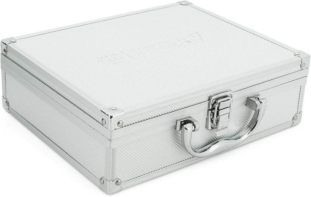 ECI AR Carry Box, kleiner Aluminium-Werkzeugkasten, leer, 260 x 210 x 80 mm, Farbe Aluminium/Silber,