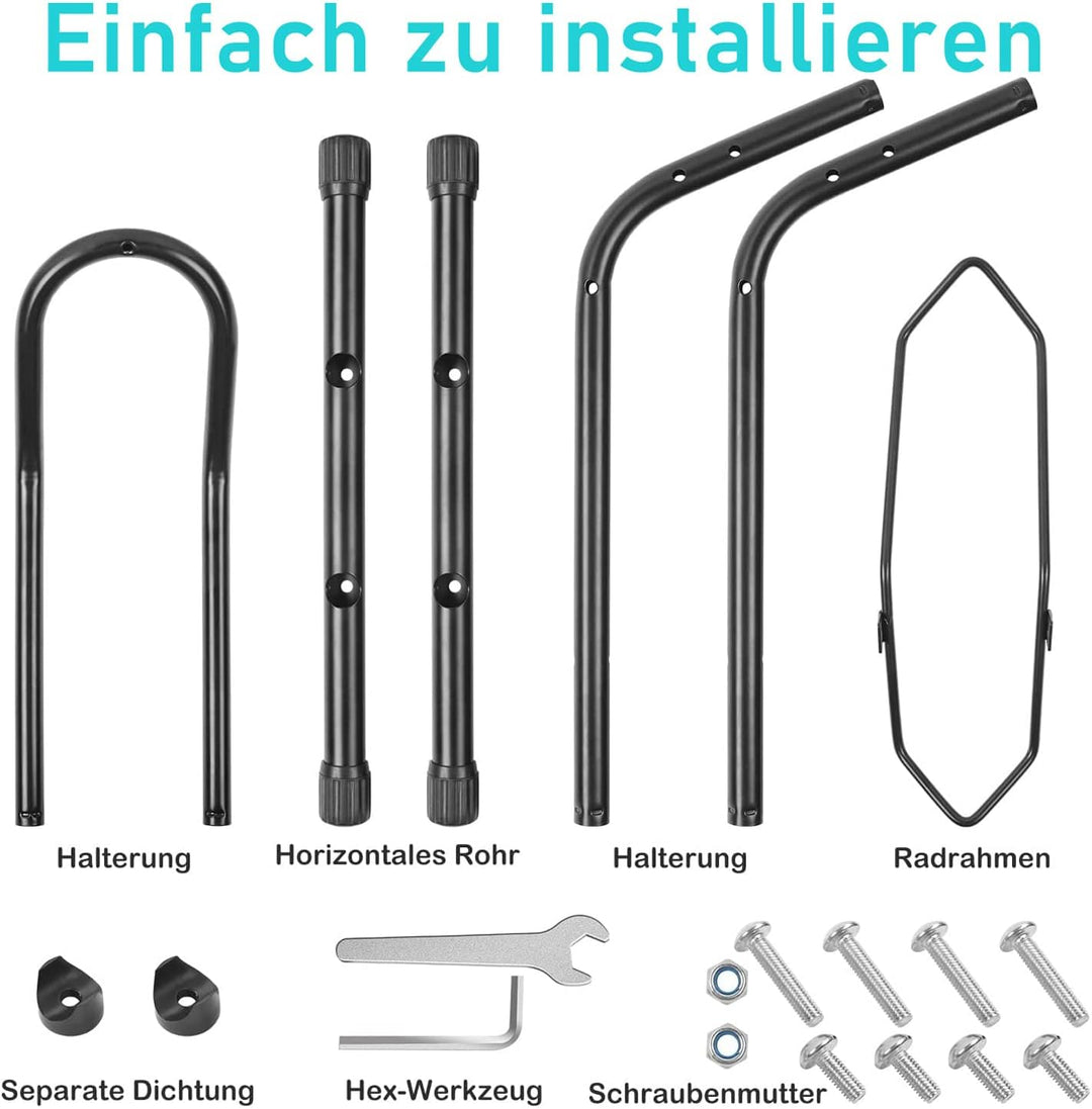 Herrselsam 2 Stücke Fahrradständer Boden, Freistehender Fahrradständer 16 bis 29 Zoll, Freistehender