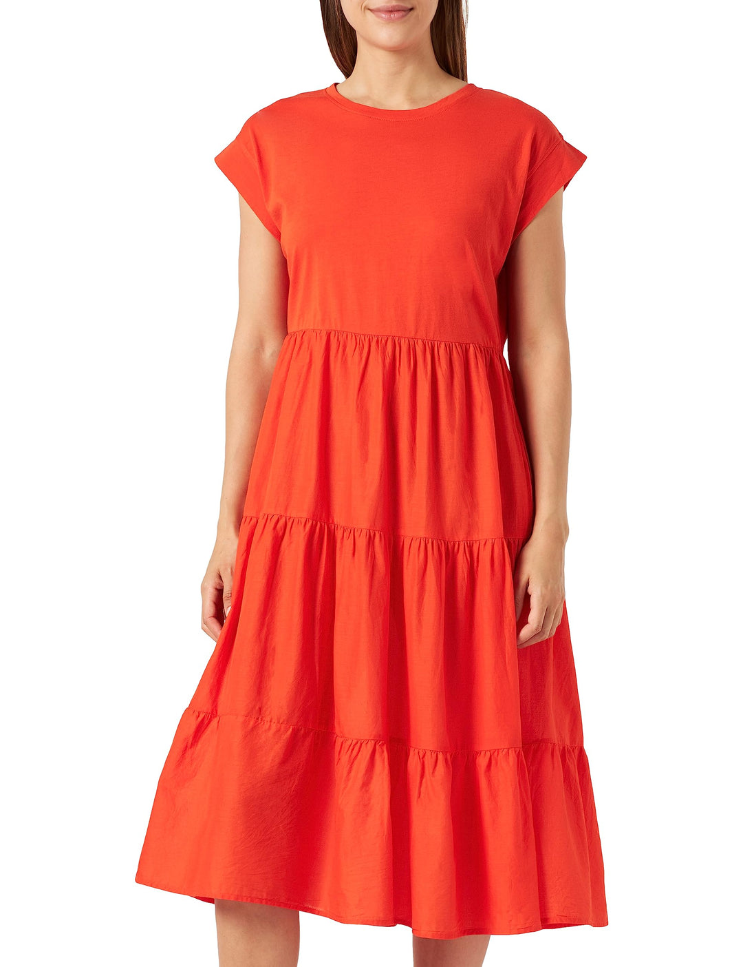 s.Oliver Damen 10.2.11.20.200.2132710 Kleid kurz 42 Orange 2550, 42 Orange 2550