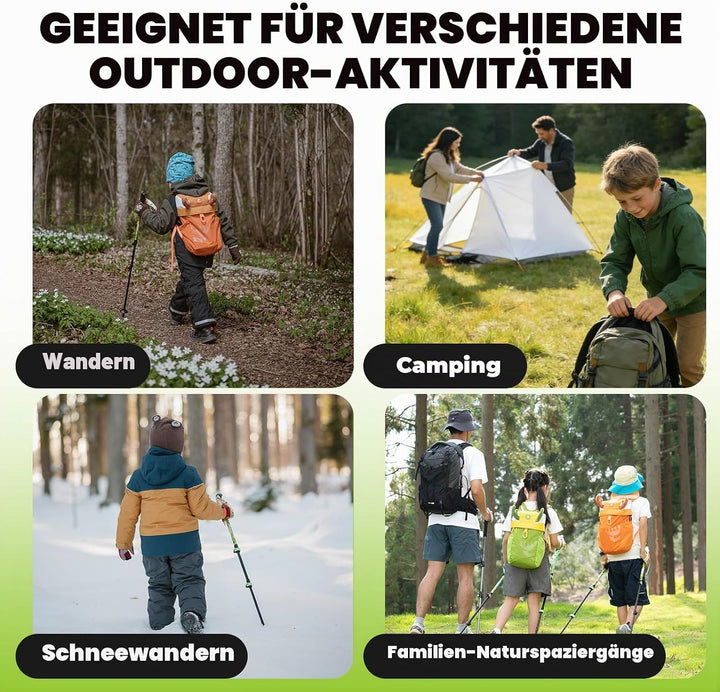 Wanderstöcke Kinder, 51–100 cm verstellbar Trekkingstöcke, 6061 Aluminium Ultraleichte Walking Stöck