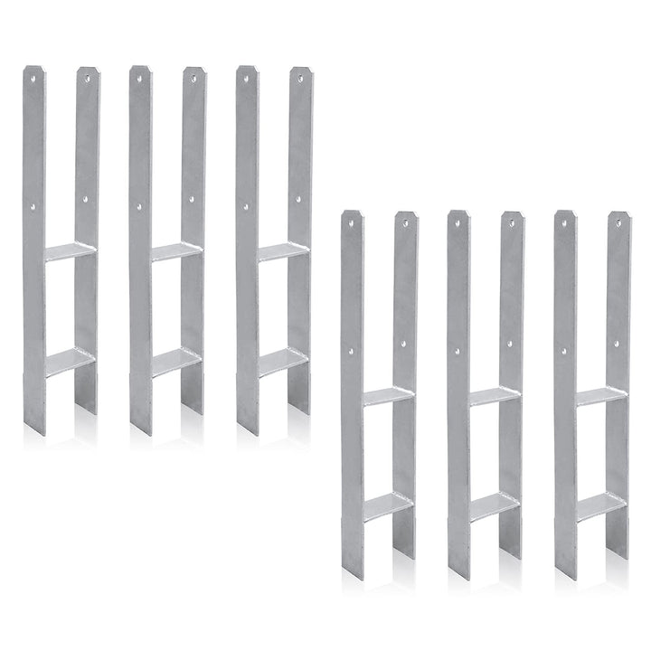 Herrselsam H-Anker Pfostenträger 600mm Länge, Materialstärke 4.7mm für stabile Holzkonstruktionen(6