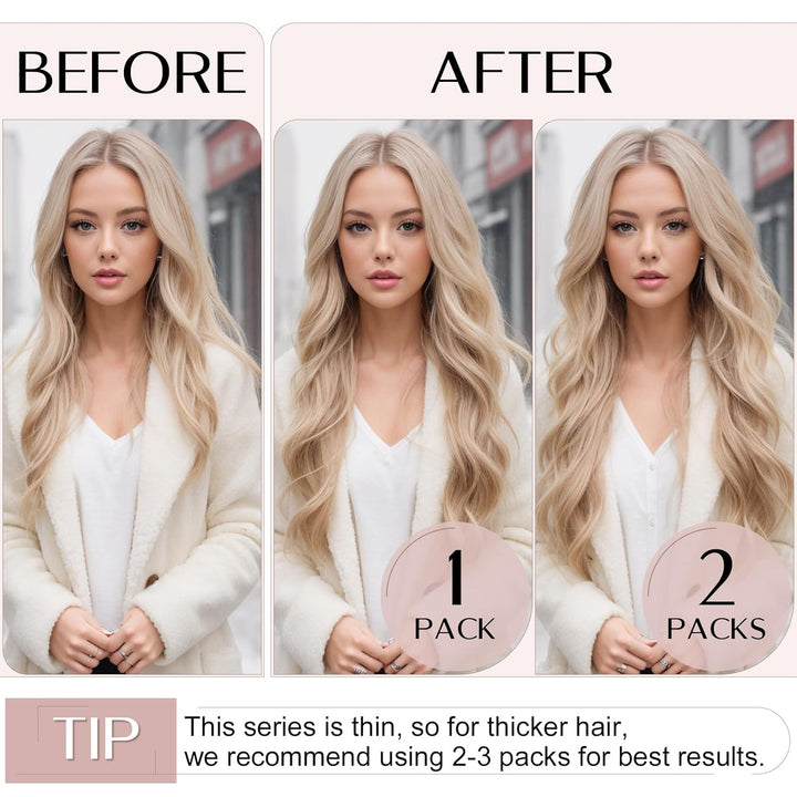 SEGO Clip in Extensions Echthaar 8 Pcs Remy Haarverlängerung Natürliche Haarteil glatt 100% Menschli