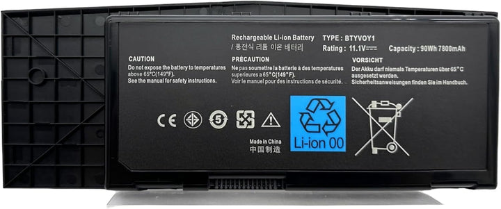11.1V 90Wh BTYVOY1 Ersatzbatterie für Dell Alienware M17X R3 R4 C0C5M 0C0C5M 318-0397 7XC9N 05WP5W 5