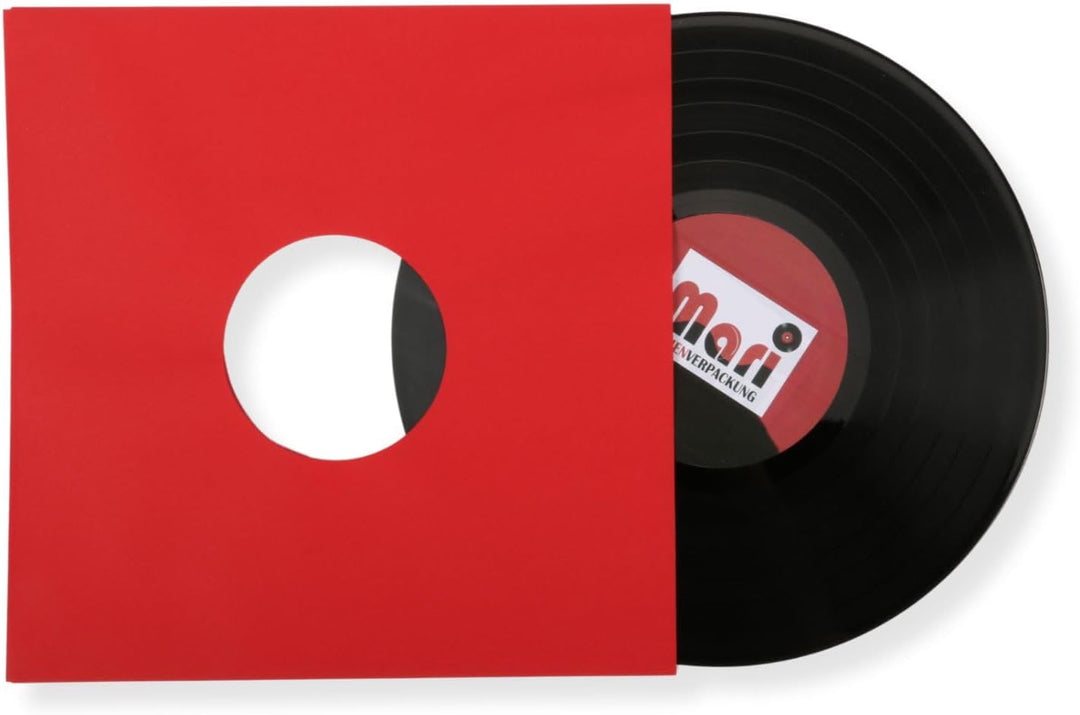 LP Innenhüllen Schallplatten (100 St.) rot antistatisch gefüttert 80 gramm