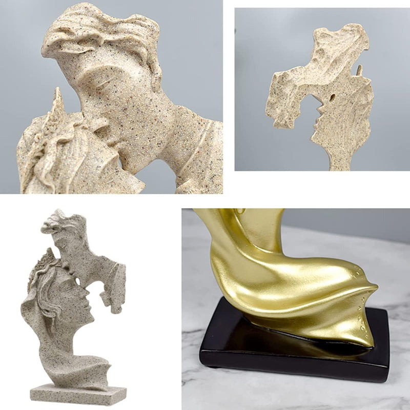 PIGPIGFLY Liebeskuss Statue,Abstrakte Skulptur,Deko Figuren, Deko Wohnzimmer Modern Zum Hinstellen,