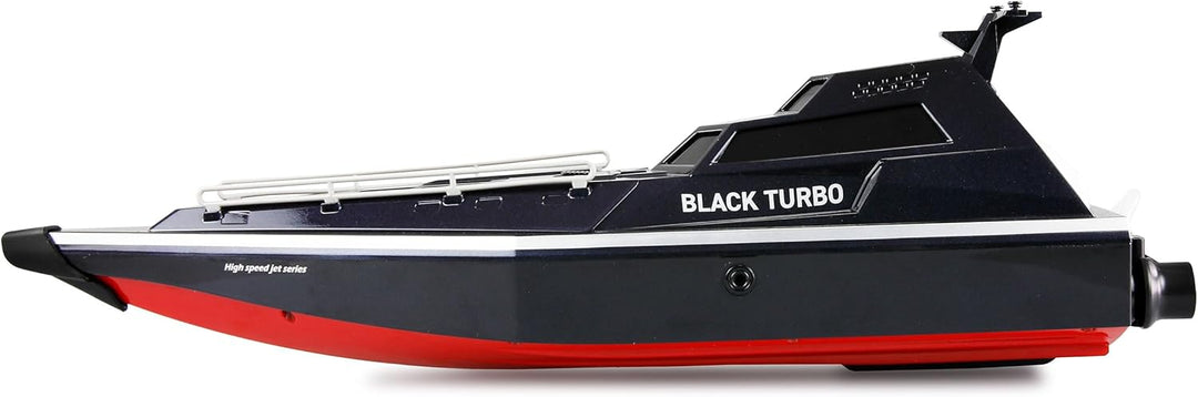 Amewi Black Turbo Militärboot mit Jetantrieb 28km/h 420mm RTR schwarz, Schwarz