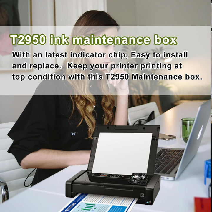 Hallosun T2950 T295000 C13T295000 PXMB5 Wartungsbox kompatibel mit Epson Workforce WF-100 WF-110 WF-