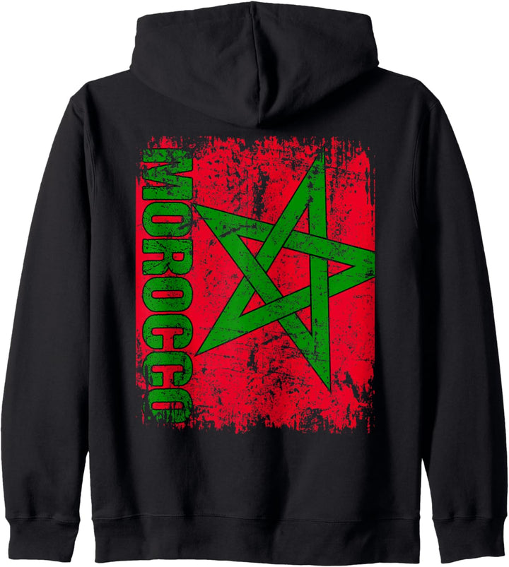 MAROKKO Flagge | Damen Herren Kinder MAROKKO Kapuzenjacke