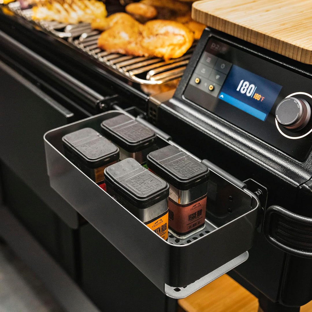 Traeger P.A.L. Pop-and-Lock Aufbewahrungsbehälter - Schwarz, Legierter Stahl, Grillzubehör, Aufbewah