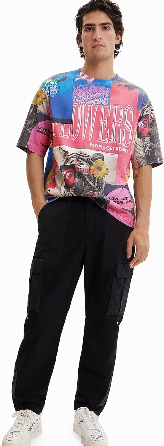 Desigual Herren Pant_Emilio 28 Schwarz, 28 Schwarz