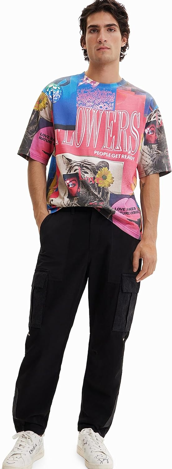 Desigual Herren Pant_Emilio 28 Schwarz, 28 Schwarz