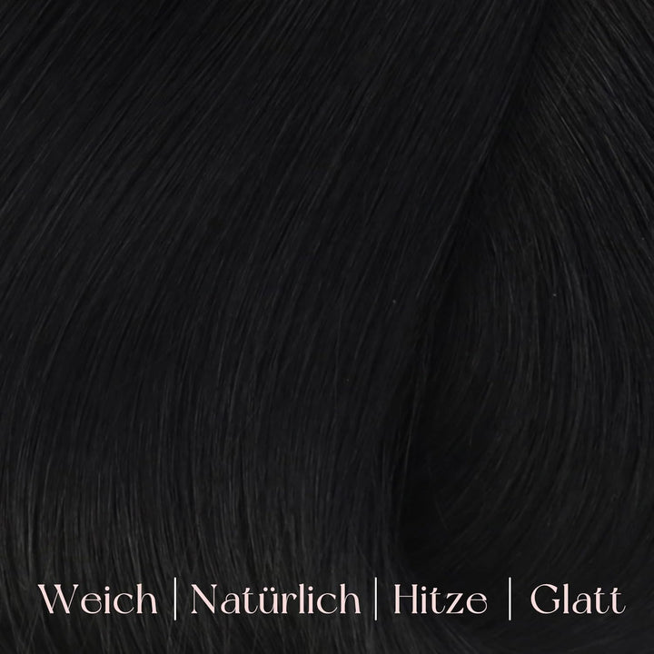 Easyouth Clip in Extensions Echthaar Schwarz Remy Extensions Clip in Echthaar 12 Zoll 70g Haarverlan