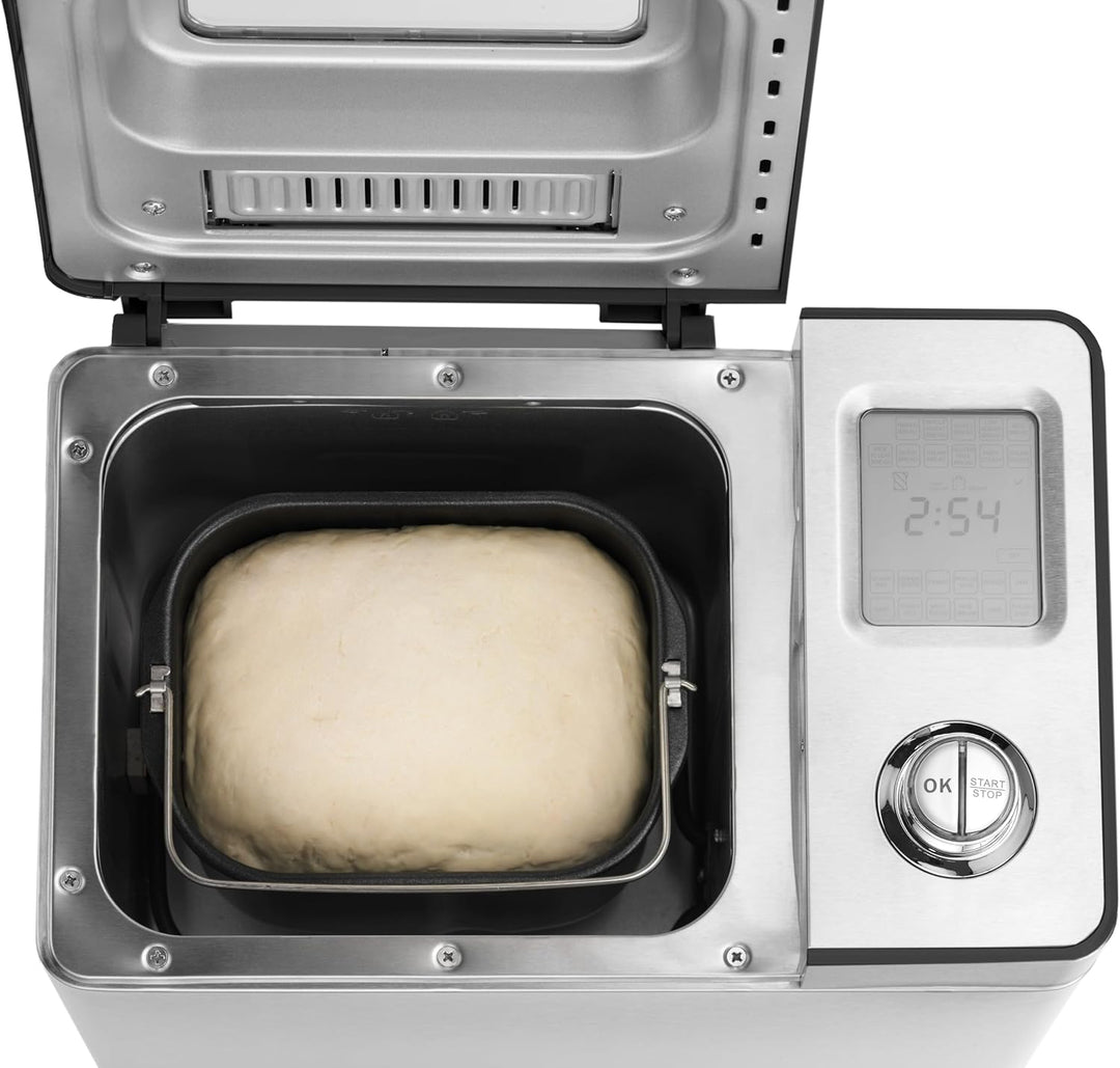 Trisa Le Bistro Brotbackautomat Edelstahl mit automatischem Zutatenspender, 25 Programme (inkl. Glut