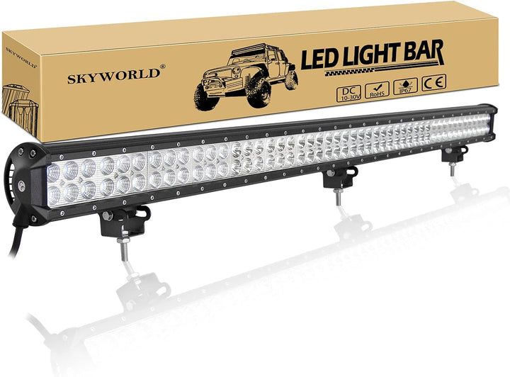 SKYWORLD led zusatzscheinwerfer bar, Zweireihiges wasserdicht 44 Zoll Scheinwerfer Flutlicht Combo o