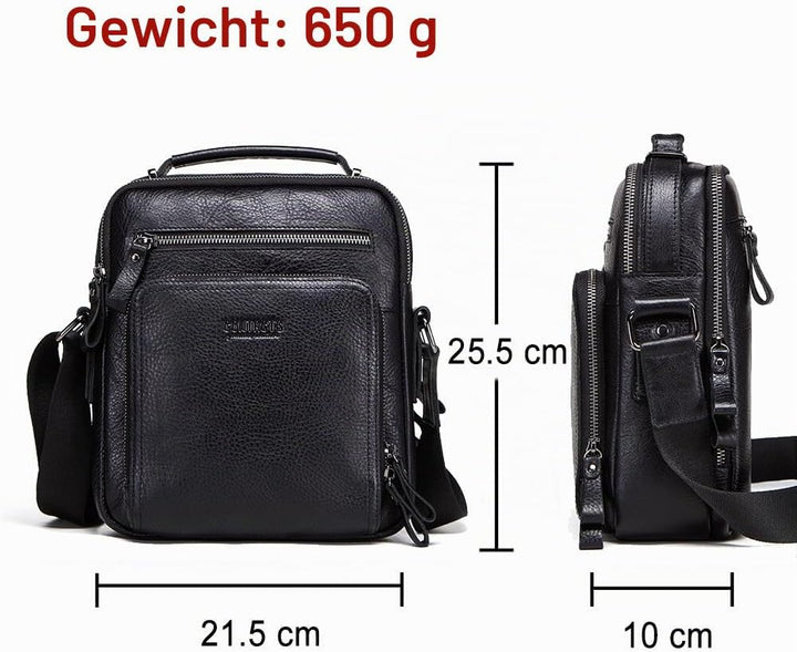 Contacts Echtes Leder Herren Laptop Mini Tab Messenger Crossbody Bag Tasche Handtasche Braun Schwarz