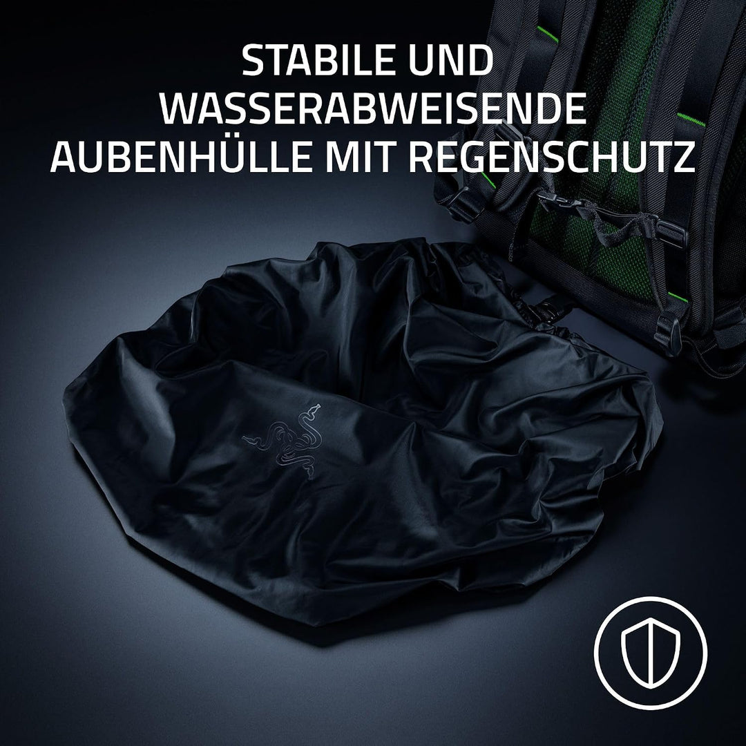 Razer Rogue V3 Backpack (17.3") - Kompakter Reise Rucksack (Fach für Laptop bis 15 Zoll, Abriebfest,