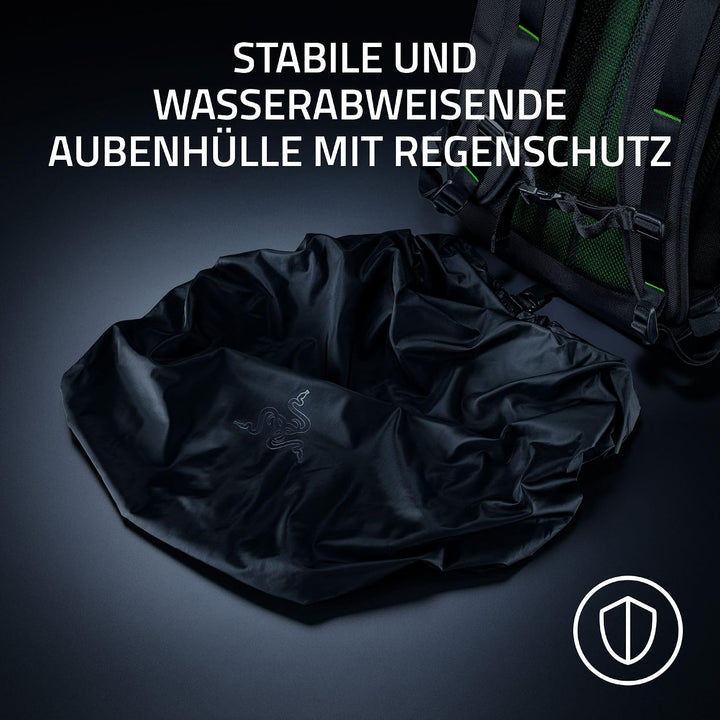 Razer Rogue V3 Backpack (17.3") - Kompakter Reise Rucksack (Fach für Laptop bis 15 Zoll, Abriebfest,